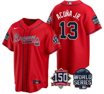 MLB Atlanta Braves red jersey