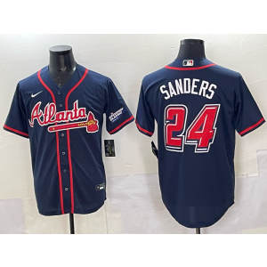 MLB Atlanta Braves navy jersey