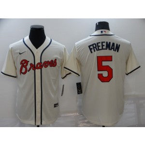 MLB Atlanta Braves cream jersey