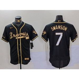 MLB Atlanta Braves black jersey