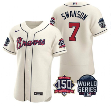 MLB Atlanta Braves cream jersey