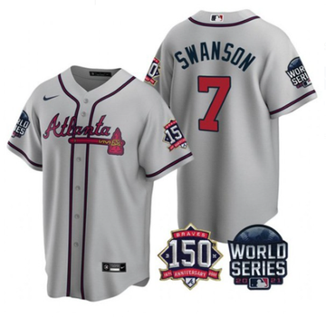 MLB Atlanta Braves grey jersey