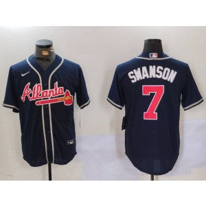 MLB Atlanta Braves navy jersey