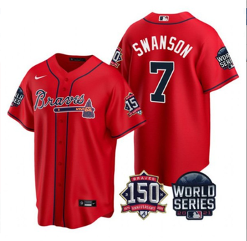 MLB Atlanta Braves red jersey