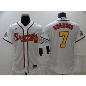 MLB Atlanta Braves white jersey