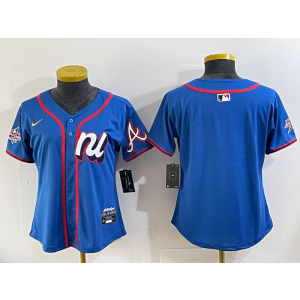MLB Braves Blank National League All-Star blue jersey