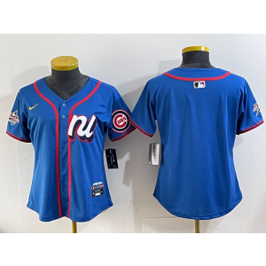 MLB Cubs Blank National League All-Star blue jersey