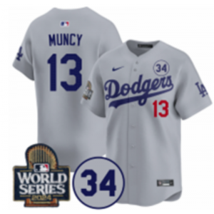 MLB Los Angeles Dodgers gray jersey