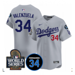 MLB Los Angeles Dodgers gray jersey