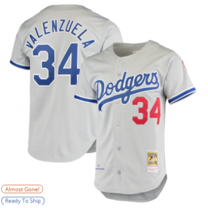 MLB Los Angeles Dodgers grey Throwback jersey