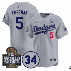 MLB Los Angeles Dodgers gray jersey
