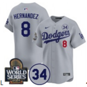 MLB Los Angeles Dodgers grey jersey