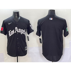 MLB Blank Los Angeles Dodgers black jersey