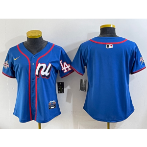 MLB Dodgers Blank National League All-Star blue jersey