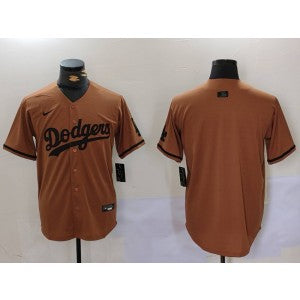 MLB Blank Los Angeles Dodgers brown jersey