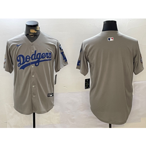 MLB Blank Los Angeles Dodgers grey jersey