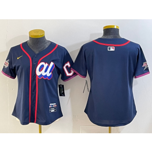 MLB Indians Blank American League All-Star navy jersey