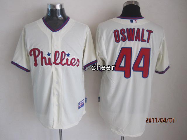 MLB Oswalt Philadelphia Phillies beige jersey