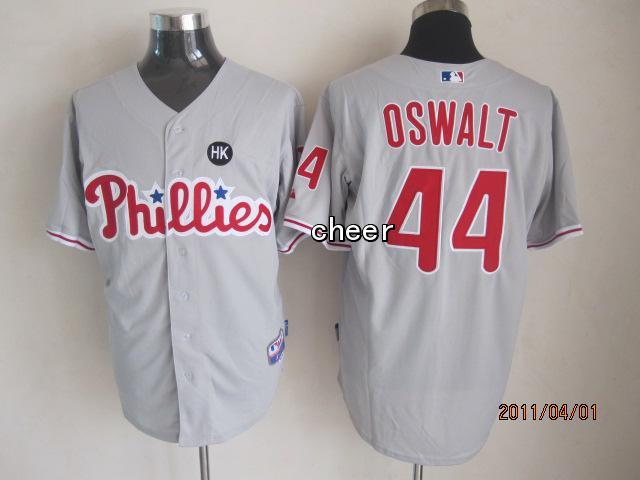 MLB Oswalt Philadelphia Phillies grey jersey