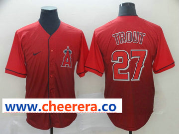 MLB LA Los Angeles Angels red Fashion jersey