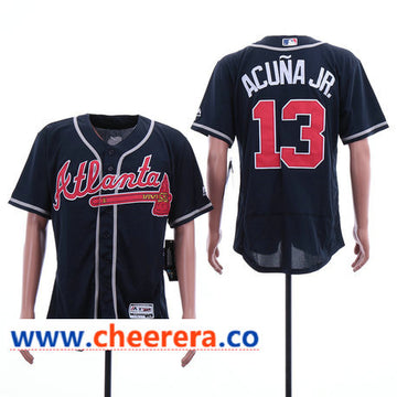 MLB Ronald Acuna Jr Atlanta Braves navy jersey