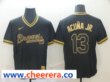 MLB Ronald Acuna Jr Atlanta Braves black Legend jersey