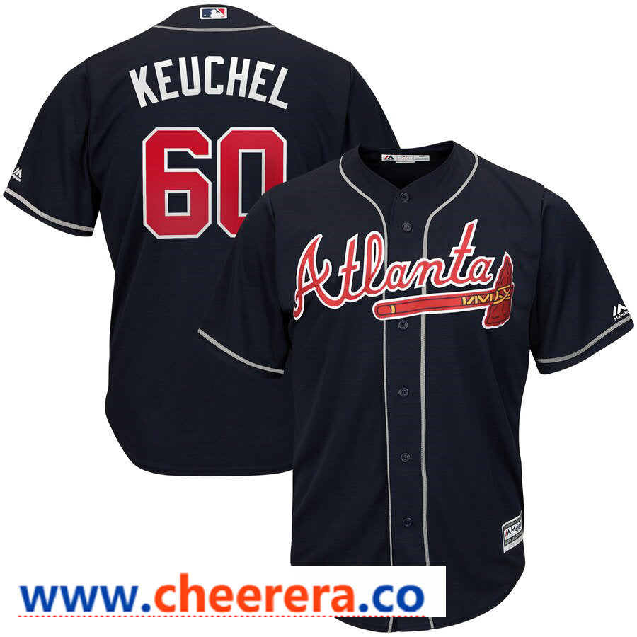 MLB Dallas Keuchel Atlanta Braves navy jersey
