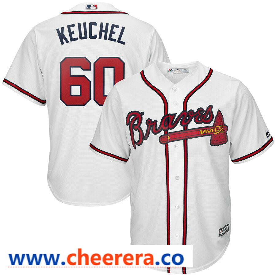 MLB Dallas Keuchel Atlanta Braves white jersey