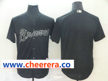 MLB Blank Atlanta Braves black jersey