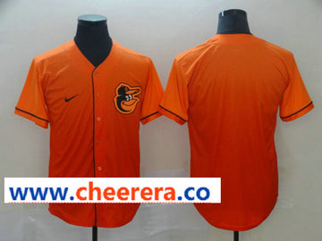 MLB Blank Baltimore Orioles orange Fashion jersey