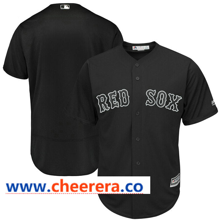 MLB Blank Boston Red Sox black Authentic jersey