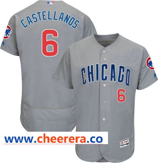 MLB Nick Castellanos Chicago Cubs gray jersey