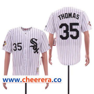 MLB Frank Thomas Chicago White Sox white Cooperstown jersey
