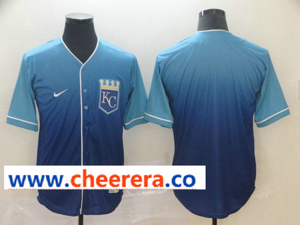 MLB Blank Kansas City Royals blue Fashion jersey