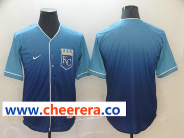 MLB Blank Kansas City Royals blue Fashion jersey
