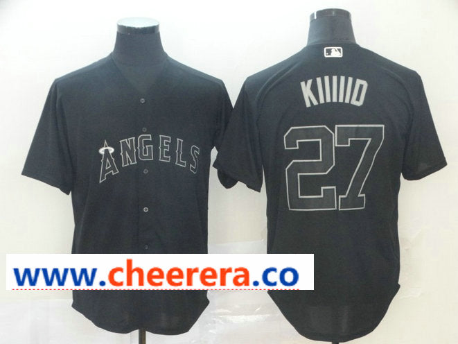 MLB LA Los Angeles Angels black jersey