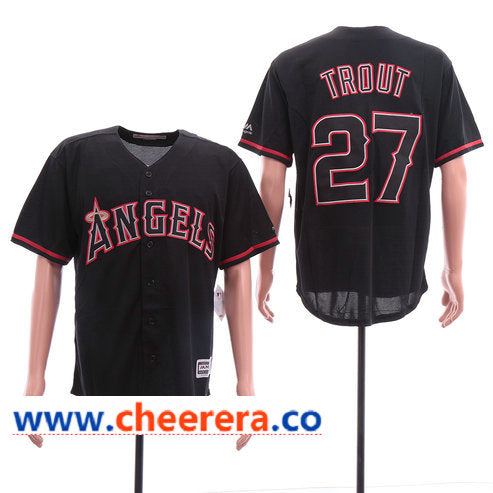MLB LA Los Angeles Angels black jersey