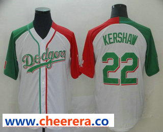 MLB Clayton Kershaw Los Angeles Dodgers white Heritage jersey