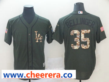 MLB Cody Bellinger Los Angeles Dodgers olive Salute To Service jersey