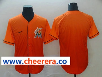 MLB Blank Miami Marlins orange Fashion jersey