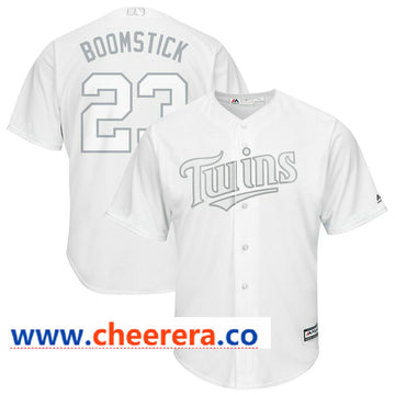 MLB Nelson Cruz Boomstick Minnesota Twins white jersey