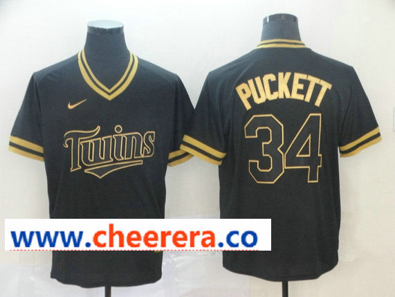 MLB Kirby Puckett Minnesota Twins black Legend jersey