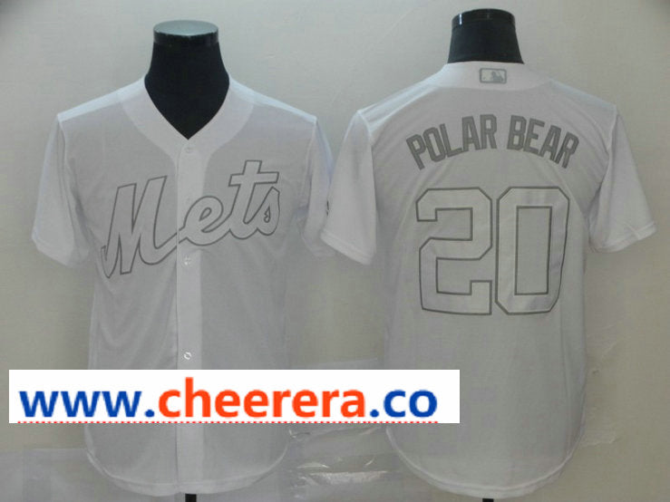 MLB Pete Alonso Polar Bear New York Mets white jersey
