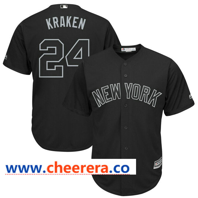 MLB Gary Sanchez Kraken New York Yankees black jersey