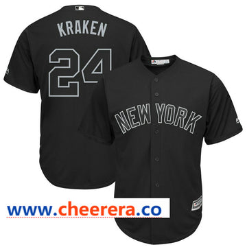 MLB Gary Sanchez Kraken New York Yankees black jersey