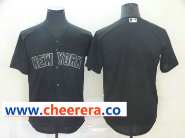 MLB Blank New York Yankees black jersey