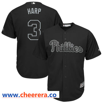 MLB Bryce Harper Harp Philadelphia Phillies black jersey