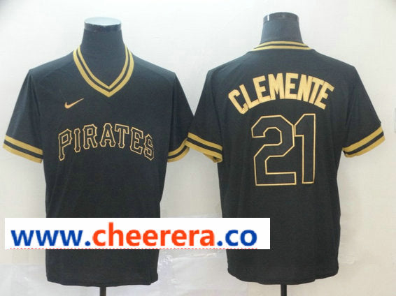 MLB Roberto Clemente Pittsburgh Pirates black Legend jersey