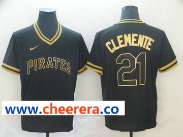 MLB Roberto Clemente Pittsburgh Pirates black Legend jersey