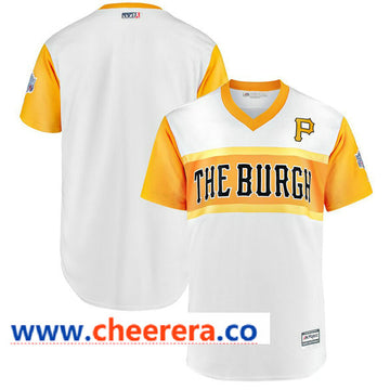 MLB Blank Pittsburgh Pirates white Classic jersey
